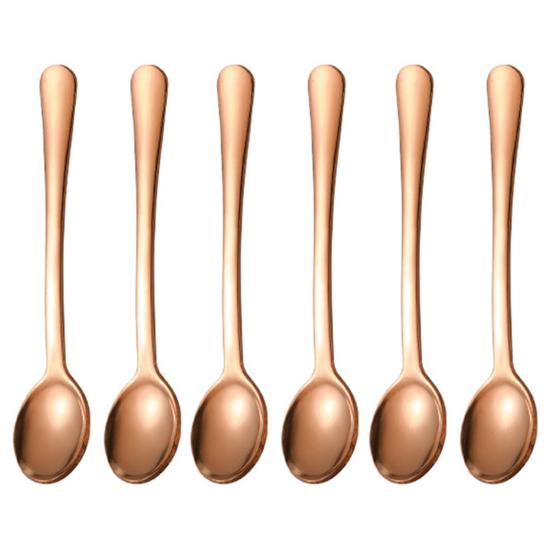 Набор из 6 маленьких ложек Мини-ложки из нержавеющей стали для баночек для соли и специй Портативная ложка для приправ для порошковых специй сахара кофе