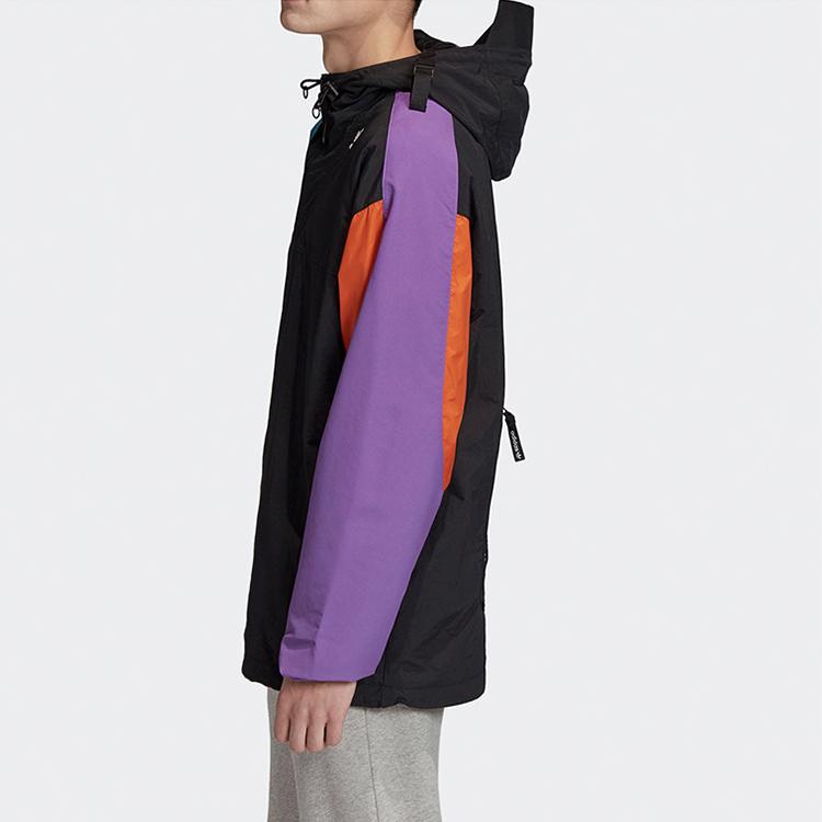 Adidas Оригинальные лоскутные спортивные повседневные куртки мужские куртки черные GC8703