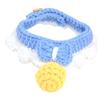 Knitting Cat Collar with Bell Bow Tie Decoration Kitten Bib Accessory Cute Pet Neck Wrap for Small