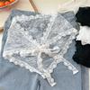 Fashion Lace Splicing Strap Decoration Foreign Style Triangle Towel Fart Curtain Apron Chic Pure Desire Style Short Skirt