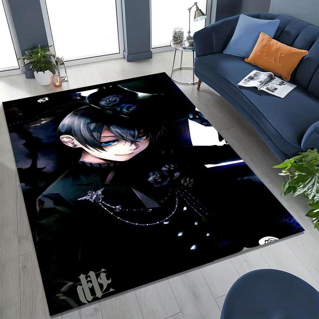 Аниме Темный дворецкий Себастьян Сиэль Мультяшный Мультяшный Ковер для Спальни Гостиной Дивана Дома Декор Придверный коврик, Детский Нескользящий Коврик для Пола