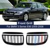 Front Kidney Grill Gloss Black M Color Double Line for BMW 3 Series E90 E91 2005-2008 325xi 320i 325i 325i 328i 330i 335i