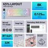 GAMAKAY NaughShark NS68 Беспроводная Клавиатура Быстрый Спуск 8000 Гц Outemu Peach Crystal Магнитная Поддержка Компактная Раскладка Тройная × - (0.01мм) / / Горячая замена
