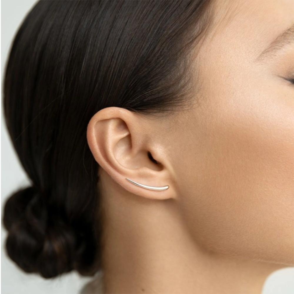 ANDYWEN Серьги-клипсы из стерлингового серебра 925 пробы, золото, большие длинные 25 мм, ювелирные изделия линии Pendiente, подарок на день рождения 2023