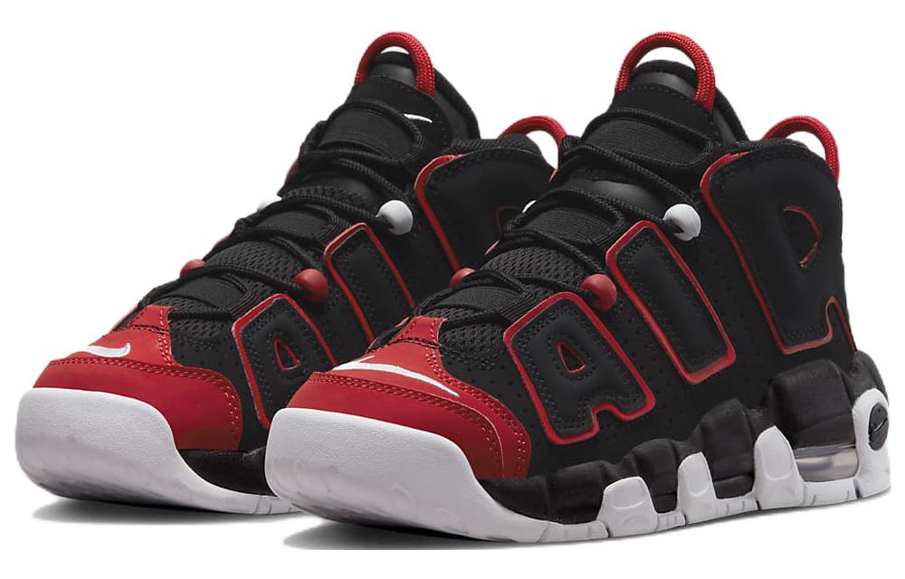 Nike Air More Uptempo 96 Red Toe GS Basketball Shoe FB1344-001