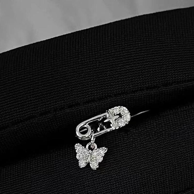 Сверкающие Титановые Стальные Ушные Кликеры Бабочка Гвоздик С Защитной Булавкой Пирсинг Хряща Уха Серьга Ручной Работы Боди-Украшение