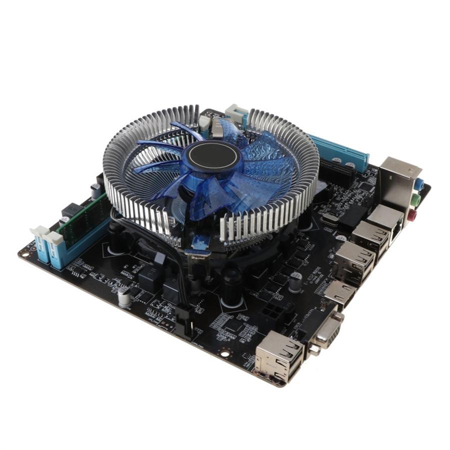 1 Set HM55 Computer Motherboard 4G Memory Cooler Fan Desktop Computer Mainboard Assembly Accessories Kit for I3 I5 I7 CPU