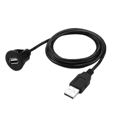 Универсальный автомобильный кабель-удлинитель USB 2.0 (папа-мама) для врезного монтажа в приборную панель, панель с высокой скоростью передачи данных