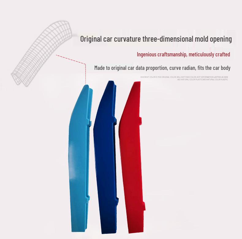 БМВ 7 серии (2016-2018) Трехцветные декоративные полоски для решетки радиатора, 6 зажимов