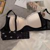 Girls Cute Black White Bras Butterfly Pattern Underwear Simple Lingerie For Female Bras