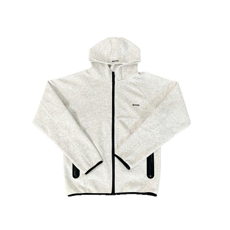 Unisex Oversized Hooded Zip-Up Sweatshirt With Embroidered Cotton Blend Casual Streetwear Fall