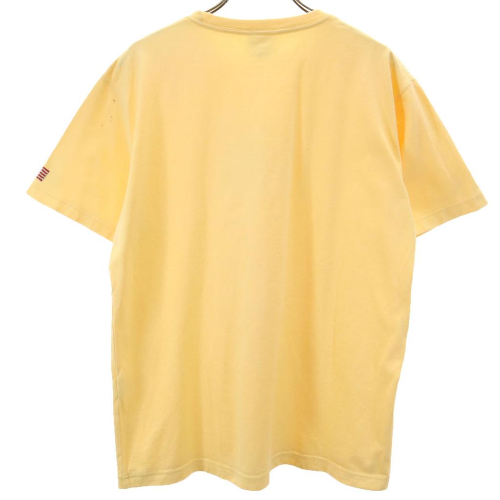 CHAPS RALPH LAUREN Short Sleeve T-shirt L Yellow Men's Used