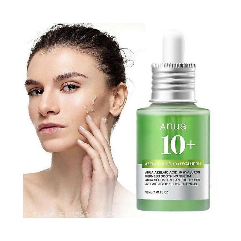 (3шт)Сыворотка Anua с азелаиновой кислотой 10% и гиалуроновой кислотой для успокоения покраснений, Сыворотка для лица для проблемной и чувствительной кожи