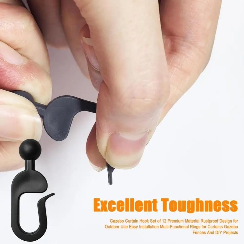 20 шт. Пластиковые кольца для москитной сетки, противокоррозийные крючки, аксессуары, долговечность, крючки для штор, палатка