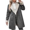 Ladies' Fashionable Long Sleeved Lapel Thickened Warm Plush Solid Color Jacket