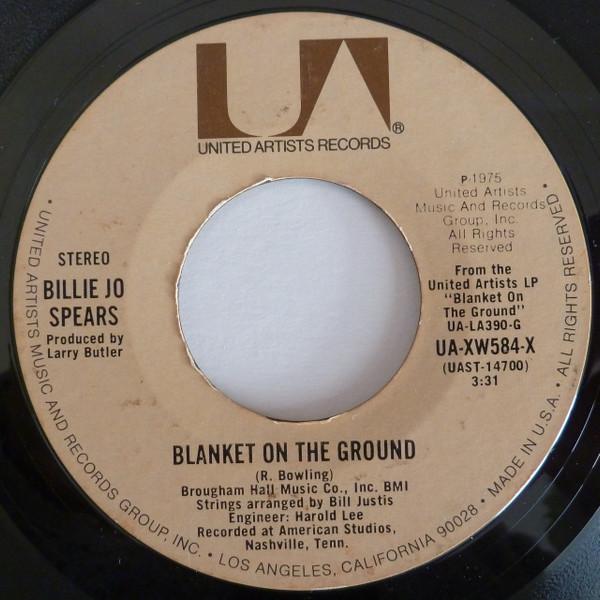 7-дюймовая пластинка BILLIE JO SPEARS - Blanket On The Ground UAXW584X United Artists 1975 США Рок Б/у