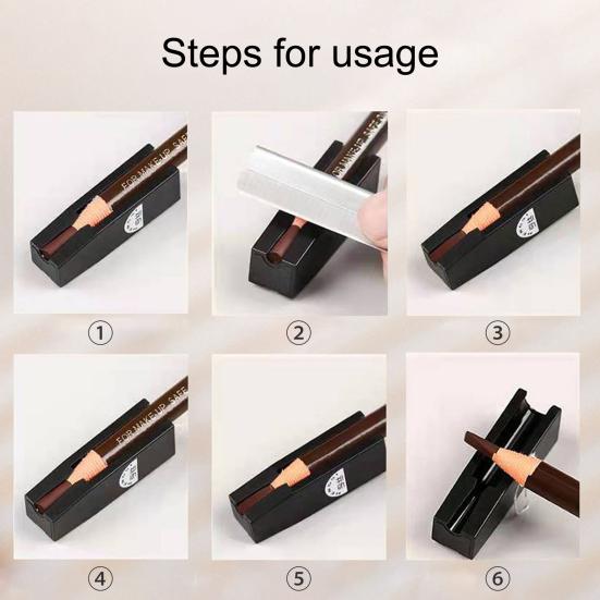 Точилка для карандашей для бровей с защитным пазом для кончика, простая в использовании, широкое применение