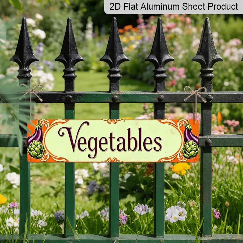 2D Flat- 1pc Vintage Vintage Vegetables Aluminium Decorative Sign |High-Quality Aluminum, Durable UV and Corrosion Resistant, Ideal for Cafes, Bars