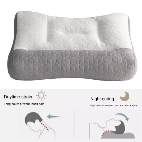 Ортопедическая подушка для глубокого сна, толстая эластичная пена с эффектом памяти, безболезненная подушка для защиты шеи и шеи для сна