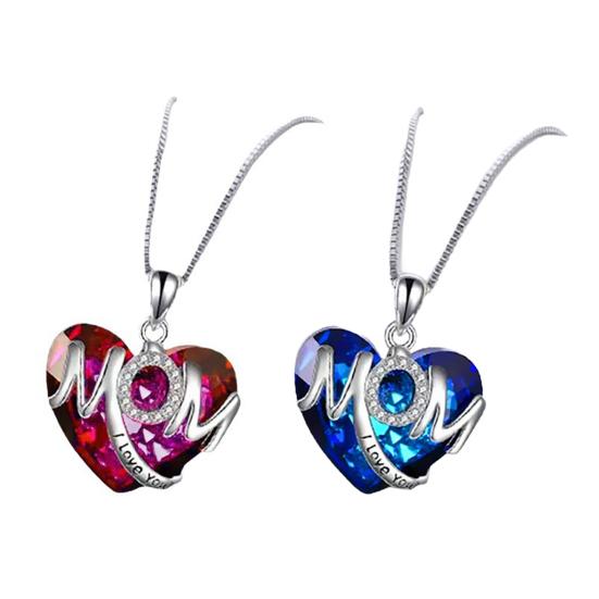 Женское ожерелье с подвеской в виде сверкающего сердца, регулируемая длина, подарок на день матери, ювелирные изделия, аксессуары