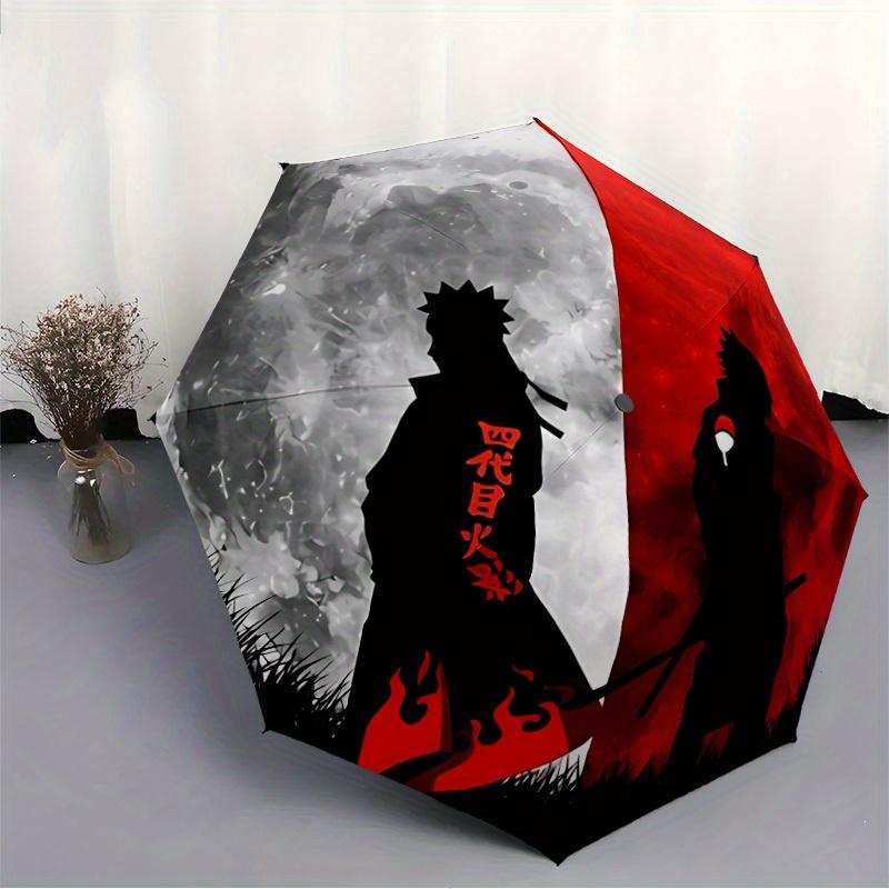 Автоматический складной зонт NARUTO с прочным железным каркасом, Портативный компактный дорожный зонт для всесезонного использования Вечеринки023