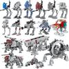 MOOXI Space Wars Walking Machine Model MOC Bricks DIY Diorama Adult Children Toys Building Block Set Montessori Gifts Decoration
