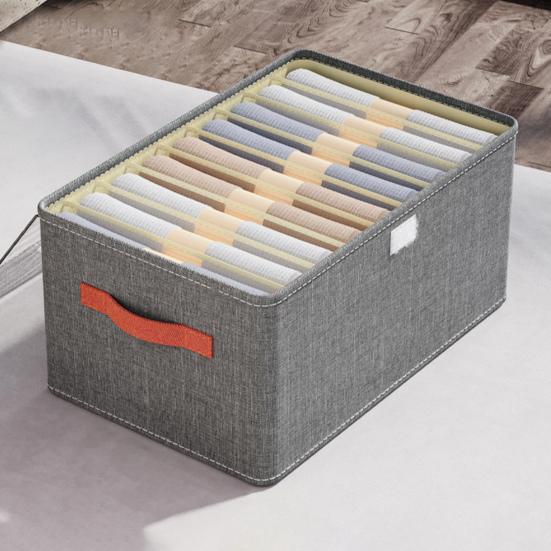 Ящик для одежды с крышкой, водонепроницаемый, влагостойкий, складной шкаф для спальни, 6/7/9 ячеек, ящик для хранения брюк, для ежедневного использования