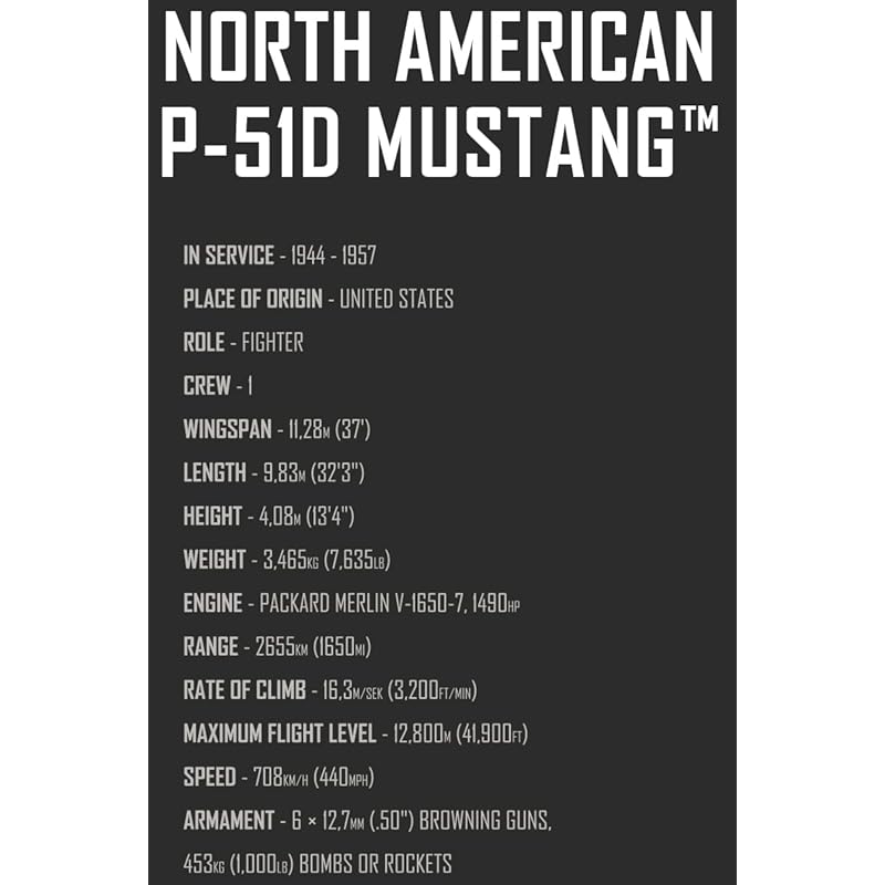 COBI block movie топовый американский армейский самолет P-51D mustang масштаб 1/32 350 деталей совместимый с lego [MADI IN EU]5846