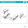 For CFMOTO 450MT Rear Decorative Panel Motorcycle Body CF Moto 450 MT Shell Protective Board Cover Accessories Original Parts