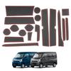Резиновые коврики RUIYA для карманов дверей Suzuki Every, Салонные резиновые коврики Every Every Wagon DA17W, Индивидуальные, Легкие, Красные, DA17V/DA17W, Пластины, Нескользящие, Звукоизоляционные,