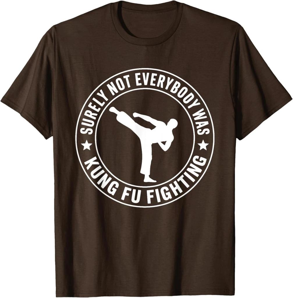 Surely Not Everybody Was Kung Fu Fighting T-Shirt Funny Retro Quote Tee