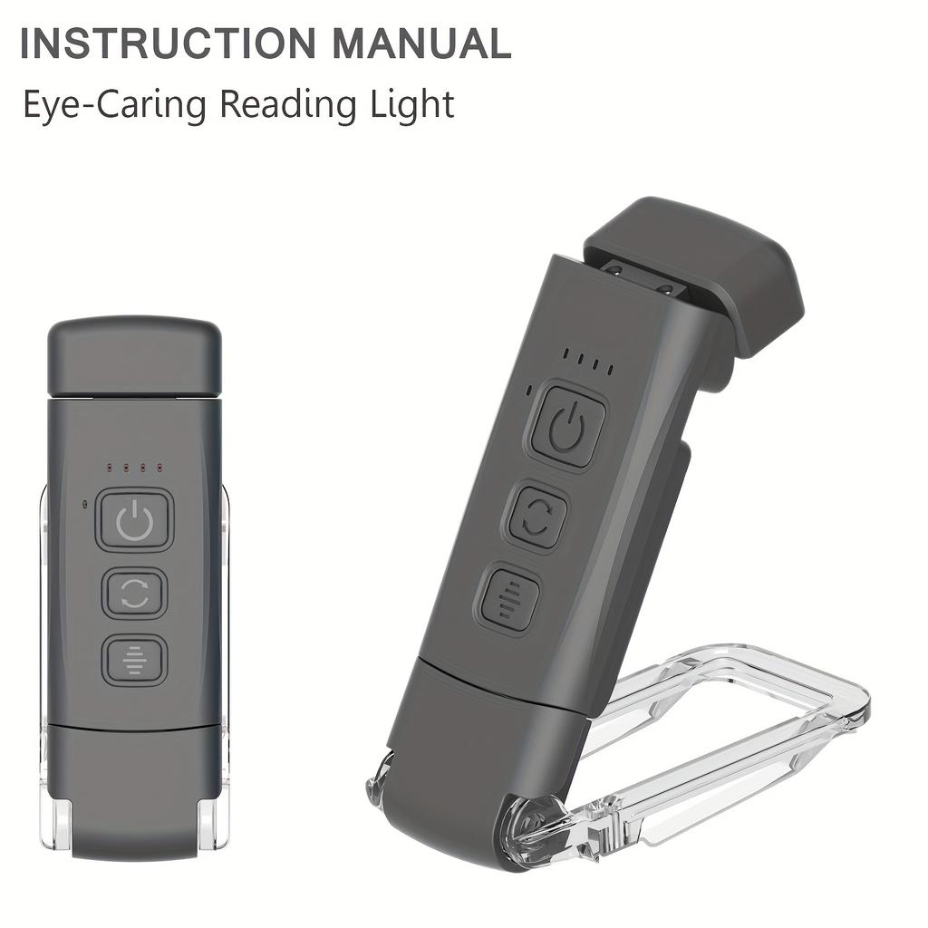 Прищепка-светильник для чтения в постели - Светодиодный ночник для чтения с USB-подзарядкой - Портативный и легкий светильник для чтения с USB-подзарядкой