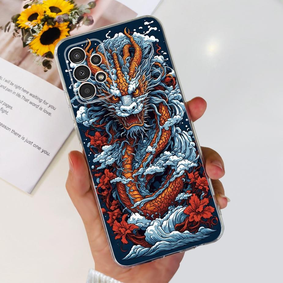 Чехол для Samsung Galaxy A13 A23 A33 A53 5G Милый Расписной Чехол Прозрачный Силиконовый Мягкий ТПУ Чехол для Телефона Для Samsung A53 A 13 23 33 Сумки