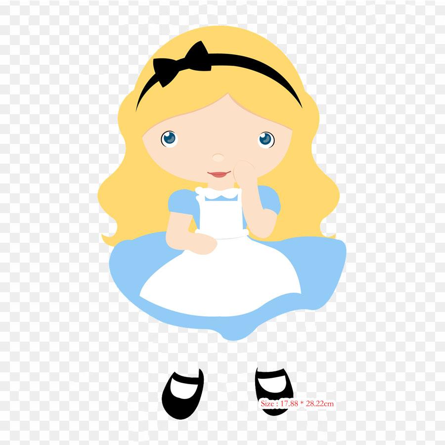 Baby Alice In Wonderland March Hare Alice'S Adventures Iron On Heat Transfer Printing Vinyl Patches Sticker for Clothes DIY Appliques Washable Patches