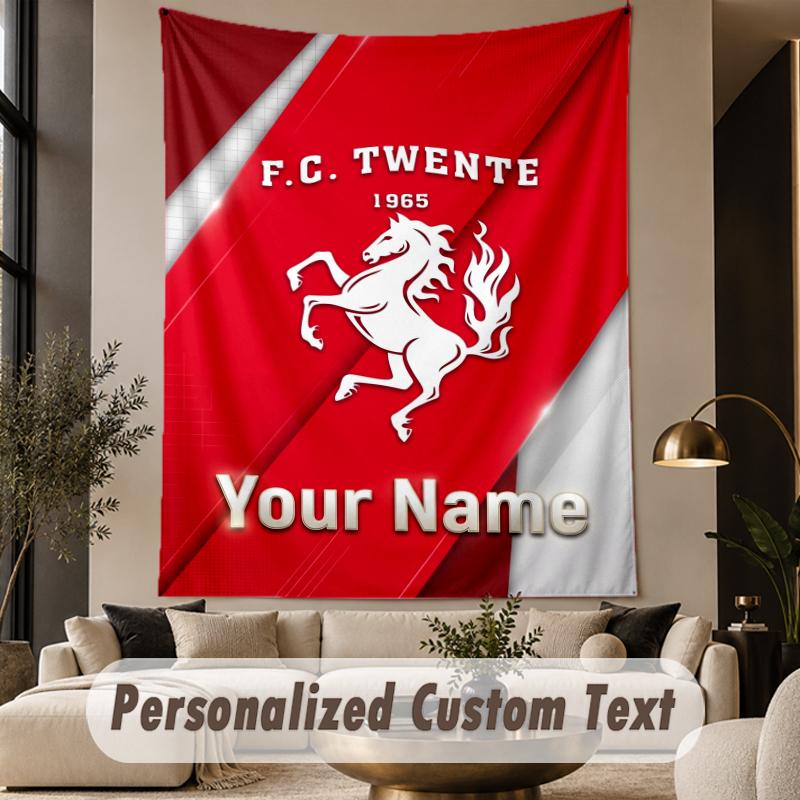 Custom Text Tapestry FC Twente Print Wall Tapestry Indoor Living Room Wall Decor