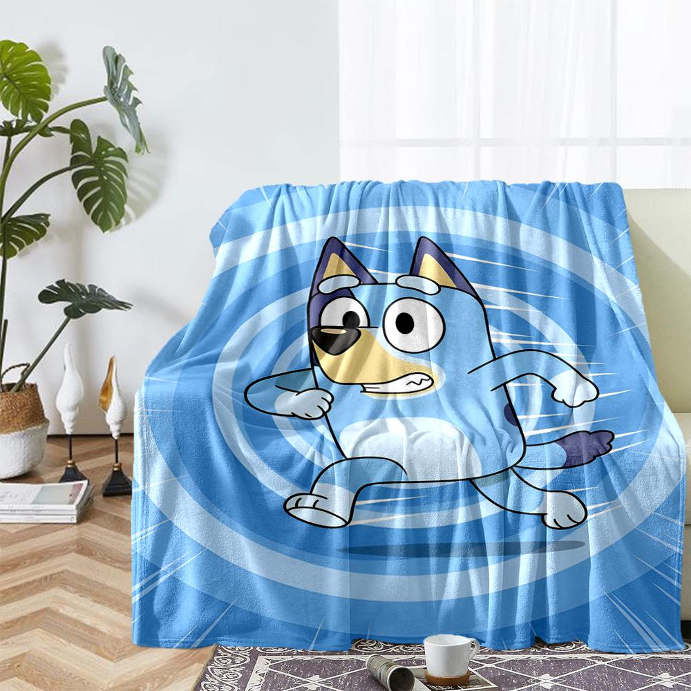 Bluey Theme Printed Blanket - Perfect for Couch, Bed, Travel & Outdoor Use | Machine Washable, Cozy & Durable.