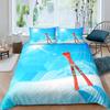 Skiing Sports Duvet Cover Queen Size For Kid Teen Winter Sport Ski Theme Comforter Cover Set Microfiber Snow Mountain Landscape