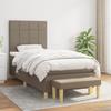 3137129 vidaXL Divan-lit Tapissier Avec Matelas Taupe 90x200 Cm Tissu