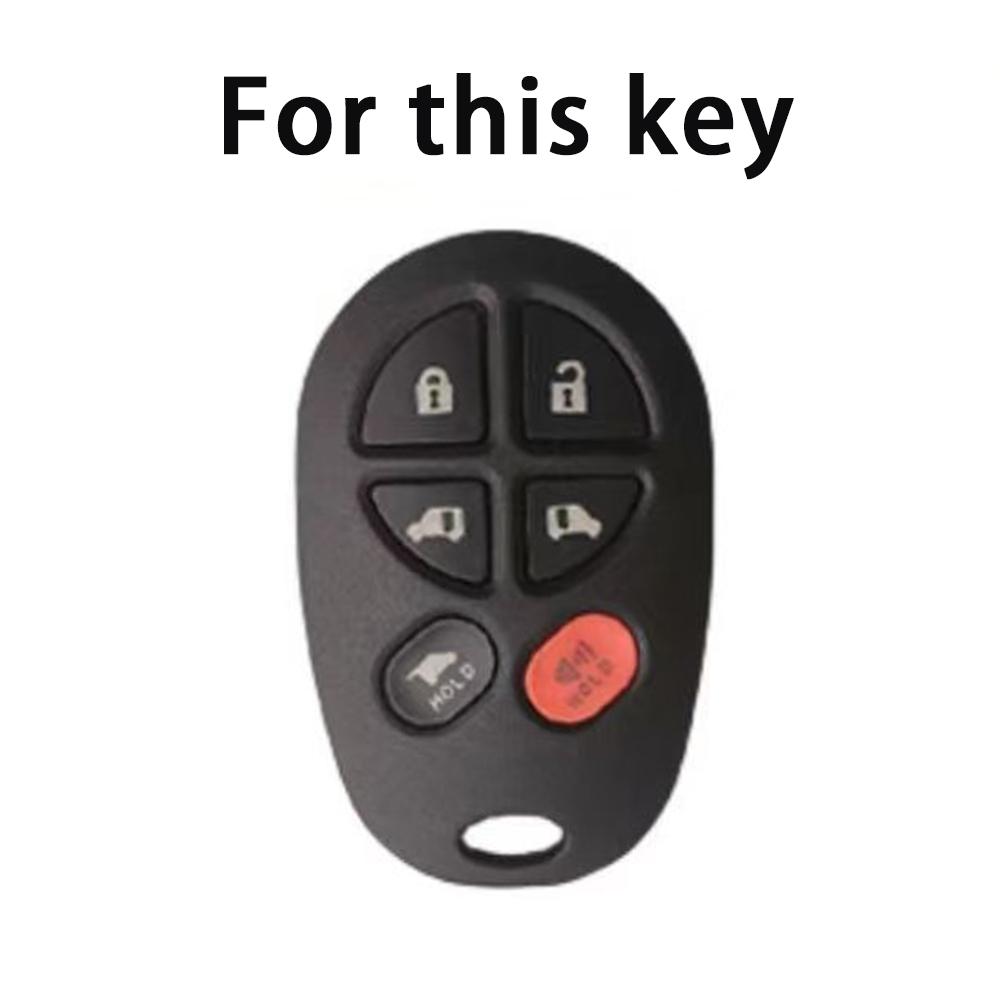 6 Buttons TPU Car Shell Fob for Toyota Tacoma Sequoia Tundra Fortuner Sienna SE 2020 Remote Key Case Holder ProtectoR