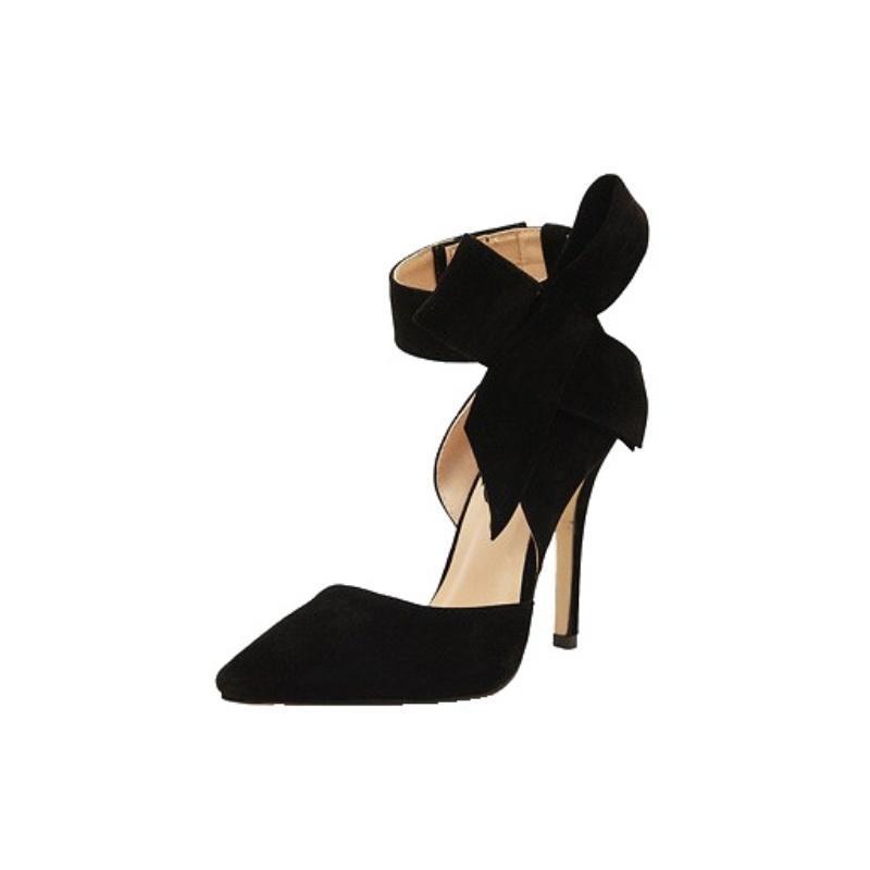 Женские сексуальные туфли-лодочки с большим бантом и острым носком в виде бабочки, туфли-шпильки на тонком высоком каблуке, свадебные туфли для вечеринки