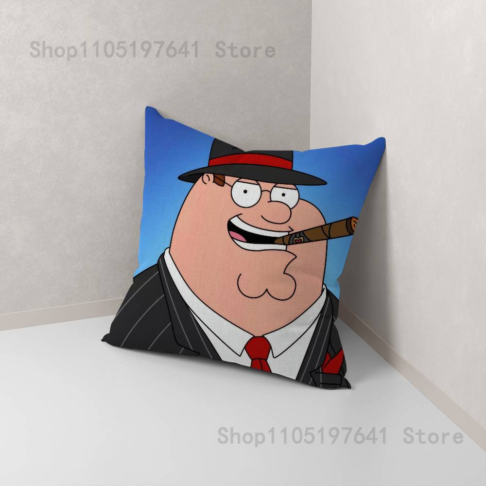 F-Family Funny Guy Pillow Case For Sofa Decor Car Office Room Printing Cushion Cover Decorations And Protector