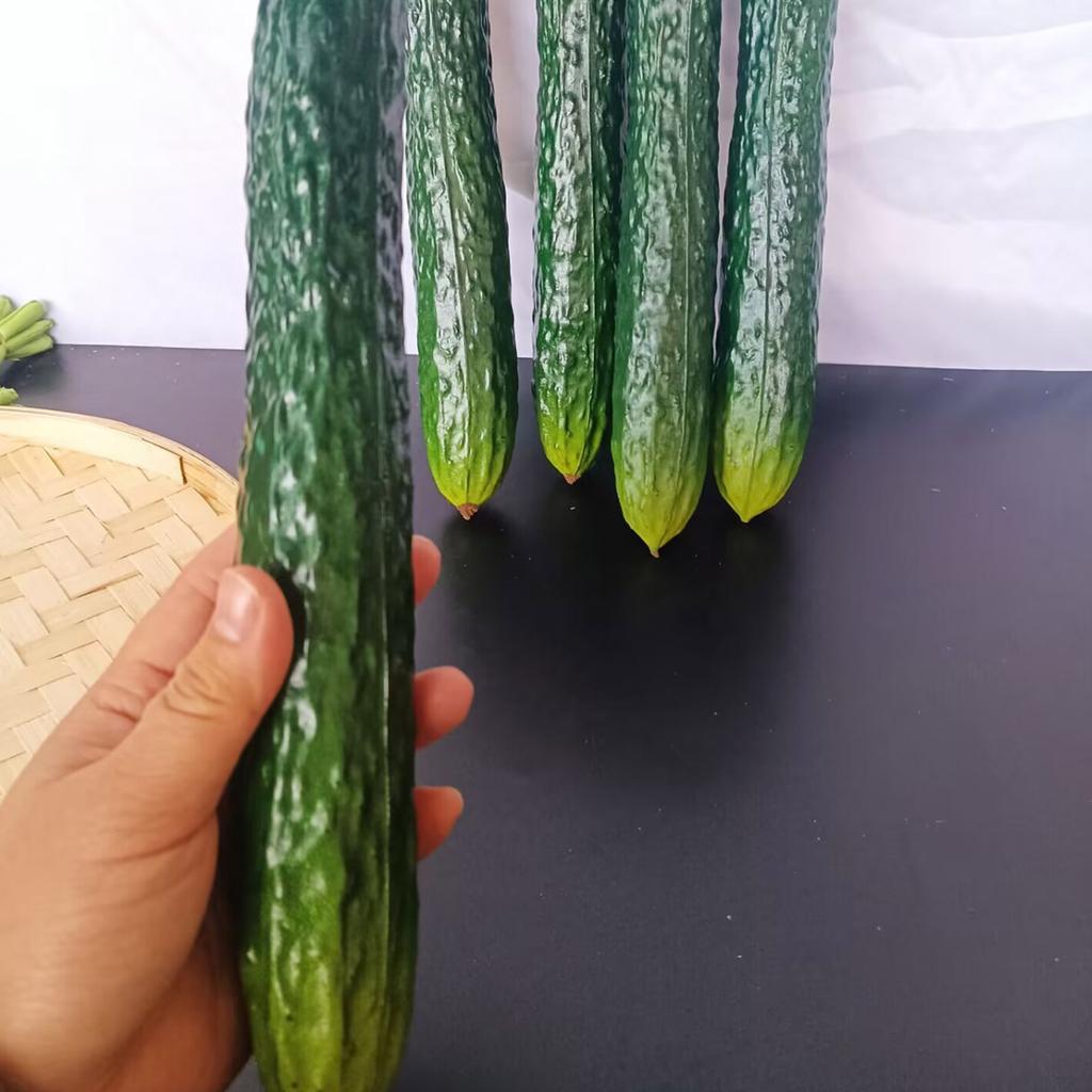 Soft PU Artificial Cucumber Simulation Cucumber for Home Decoration Basket Display Photography Kitchen Vegetable Toy