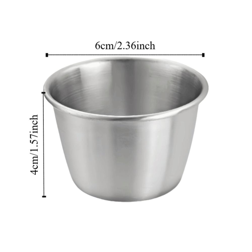 6 Pcs Leakproof Stainless Steel Wine Glass 70ml Stainless Steel Sauce Cups  Home Use
