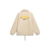 Li Ning Badfive Embroidered Letter Print Polo Loose Casual Jacket Men Jacket Light-Milk-Brown AFDT053-4