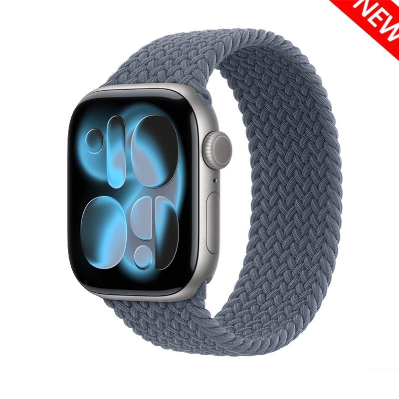 Ремешки Для Apple watch bands 44мм 45мм 40мм 41мм 49мм 46мм 42мм Плетеный Solo Loop Correa браслет iwatch Серии 11 10 9 7 8 SE 6