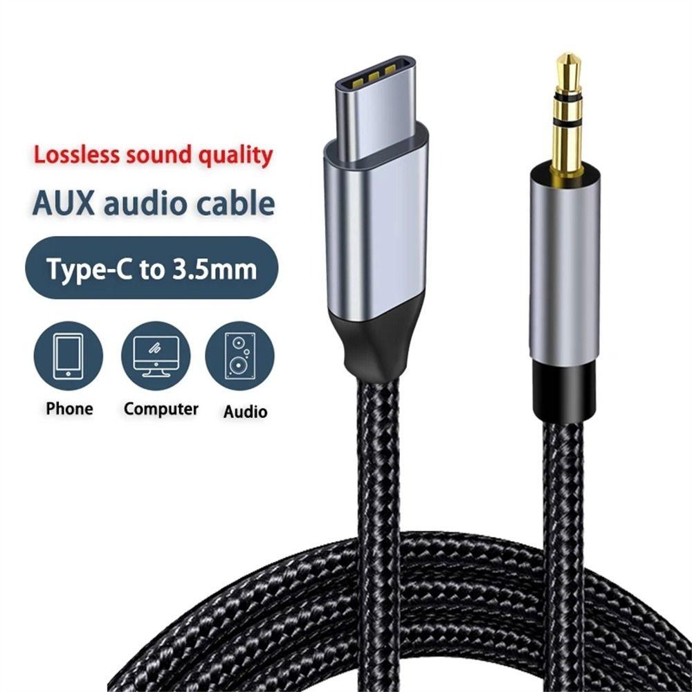 Cable 3.5mm Male Type C Male Aux Audio Cable Audio Adapter Aux Converter Cord Type C to 3.5mm