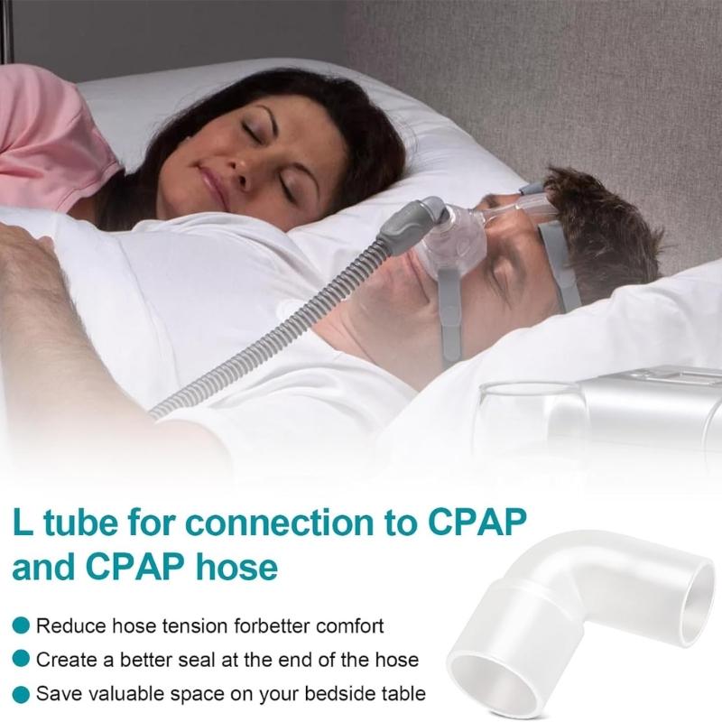 Угловые коннекторы для CPAP-шланга с прозрачным ПВХ, 90-градусные, для изменения направления подключения дыхательной трубки под прямым углом