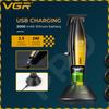 VGR V-992 Профессиональная электрическая push-машинка для стрижки металла, меха-ветер, корпус для мужчин, с подставкой, триммер для волос, цифровой дисплей, масляная головка, безопасная для кожи, для выбривания