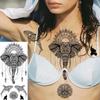 10 Sheets Black Henna Temporary Tattoos For Women Girl Arm Tattoo Fake Mandala Flower Tribal Animals Tattoo Sticker Dreamcatcher