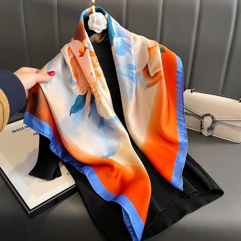 Hangzhou Silk High End Versatile Thin Scarf Shawl with Spring and Autumn Style Autumn and Winter Style Fashionable New Style